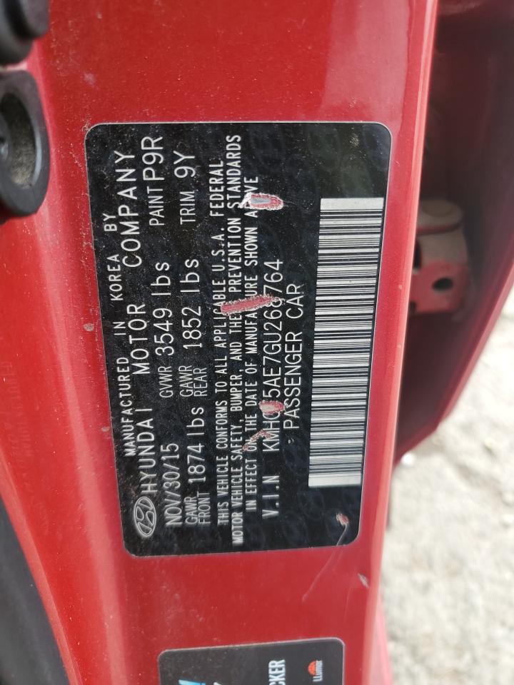 2016 Hyundai Accent Se VIN: KMHCT5AE7GU268764 Lot: 93099465