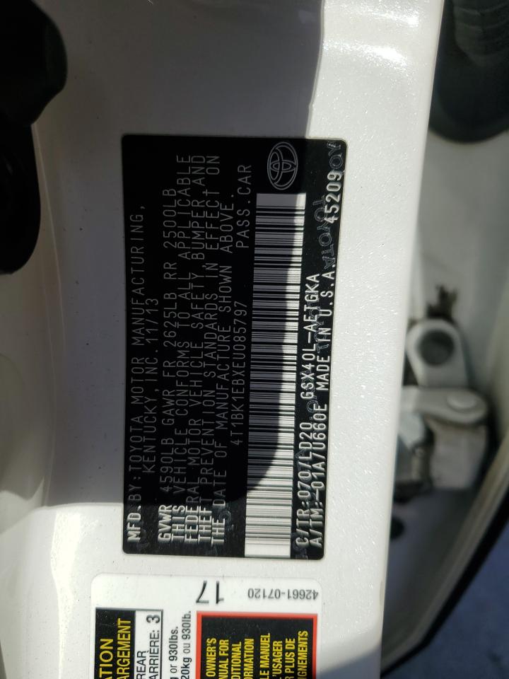 2014 Toyota Avalon Base VIN: 4T1BK1EBXEU085797 Lot: 91700565