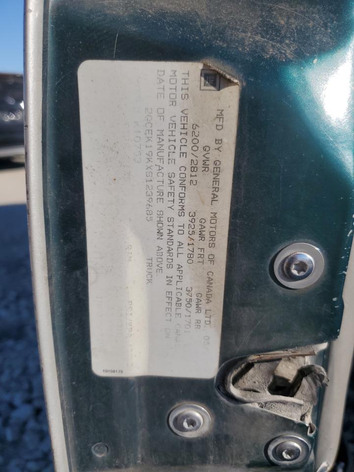 1995 Chevrolet Gmt-400 K1500 VIN: 2GCEK19KXS1239685 Lot: 92710715