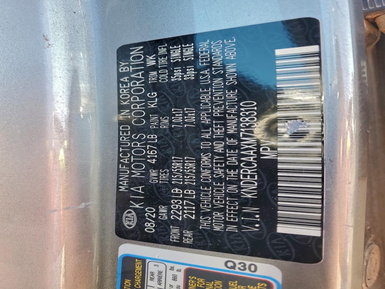 2021 Kia Seltos Ex VIN: KNDERCAAXM7138310 Lot: 94142735