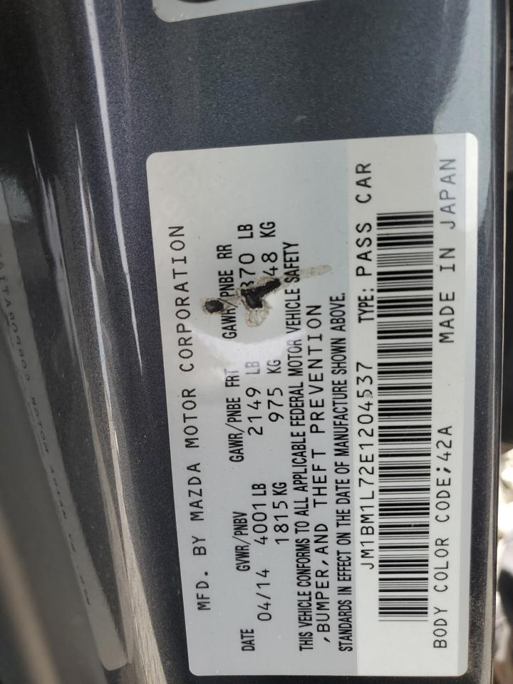 2014 Mazda 3 Touring VIN: JM1BM1L72E1204537 Lot: 92126465