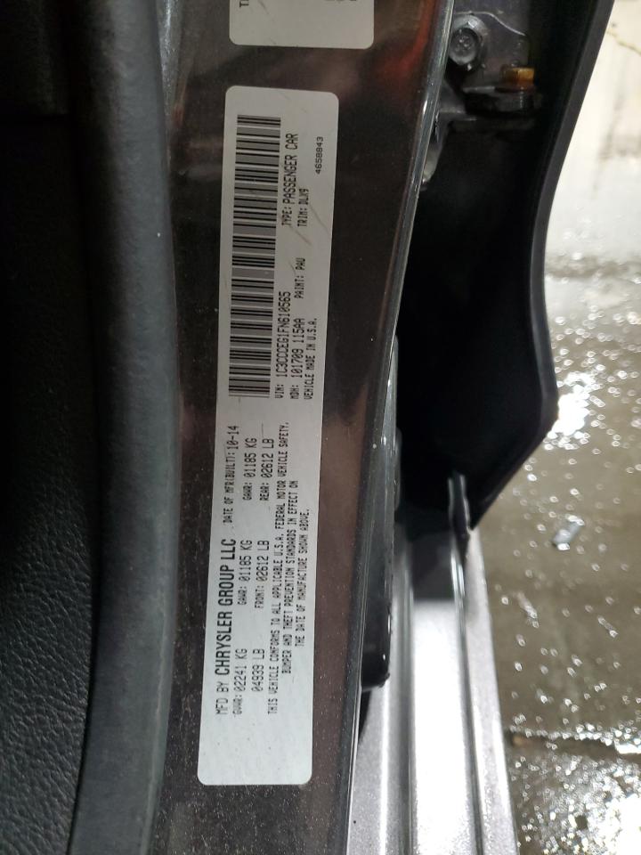 2015 Chrysler 200 C VIN: 1C3CCCEG1FNXXXXXX Lot: 89863015