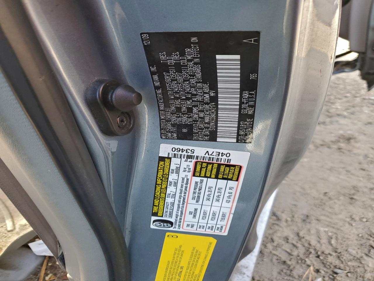 2010 Toyota Sienna Xle VIN: 5TDYK4CC8AS342174 Lot: 94334475