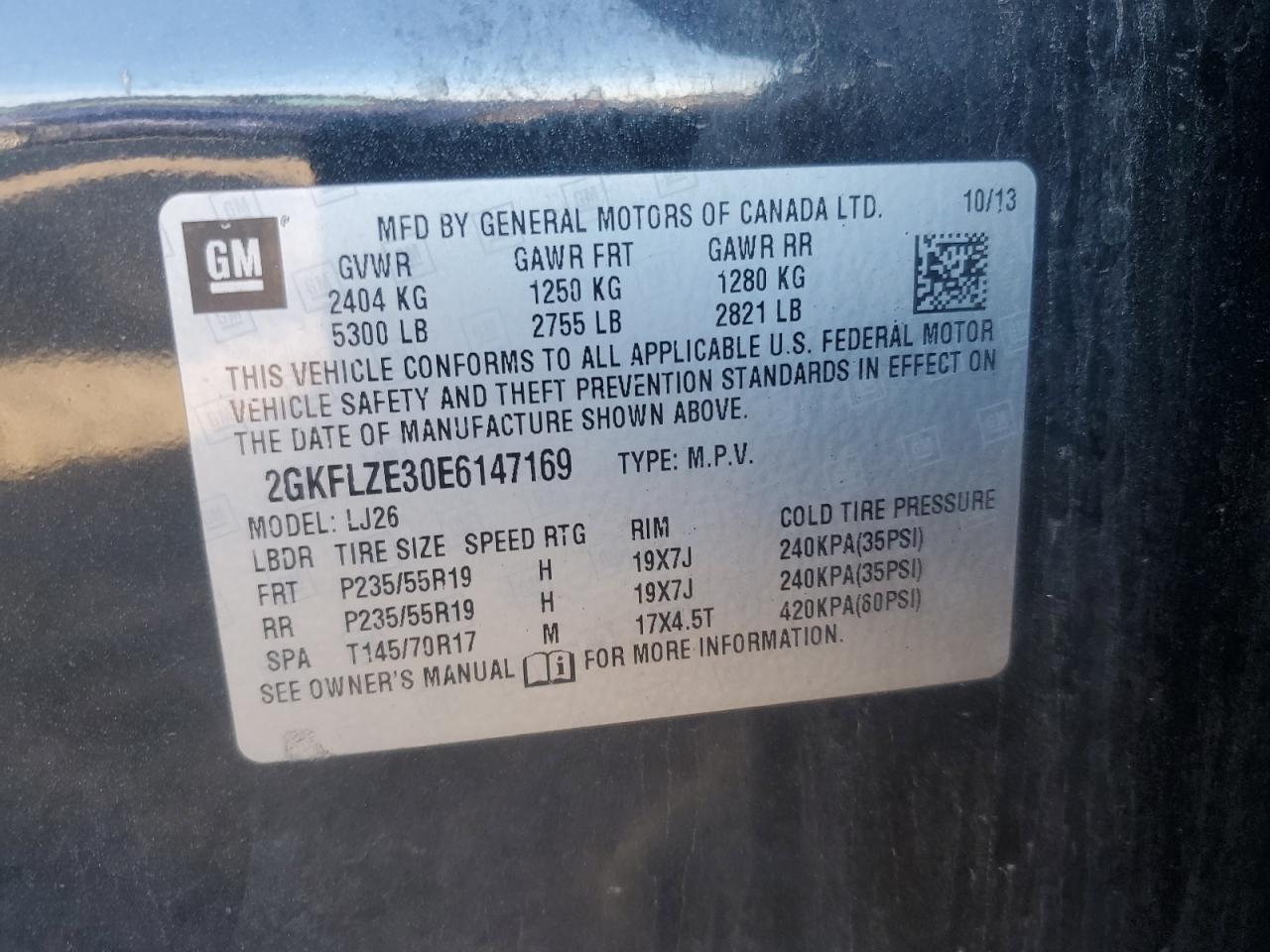 2014 GMC Terrain Denali VIN: 2GKFLZE30E6147169 Lot: 90394385