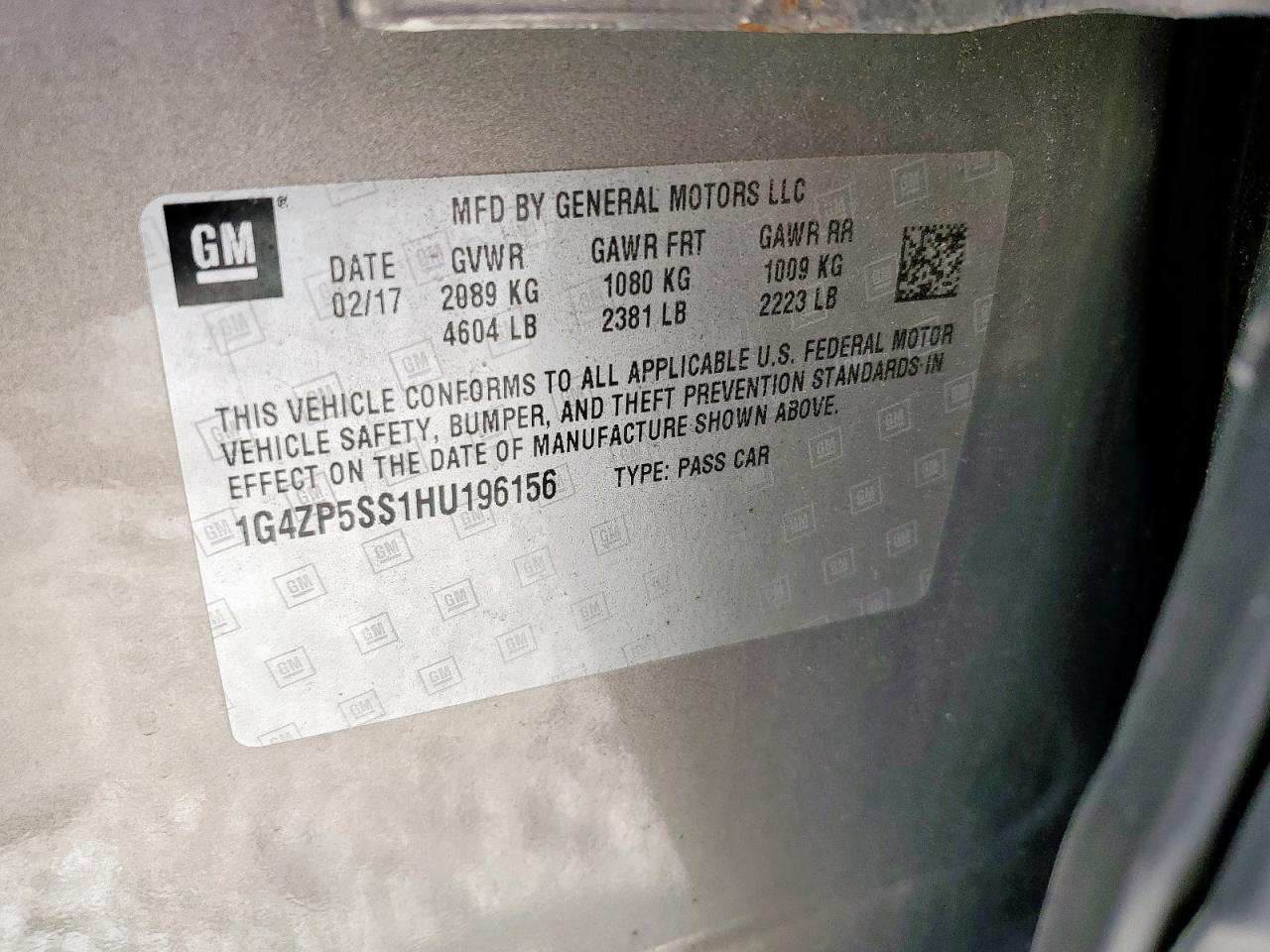 2017 Buick Lacrosse Essence VIN: 1G4ZP5SS1HU196156 Lot: 91326445