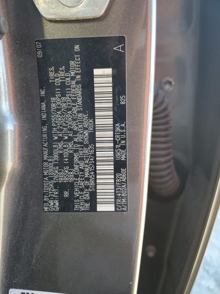 2007 Toyota Tundra Double Cab Sr5 VIN: 5TBRV54157S471635 Lot: 92439435