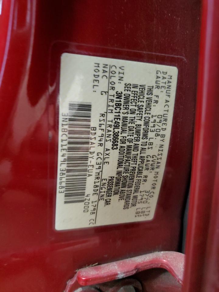 2009 Nissan Versa S VIN: 3N1BC11E49L386683 Lot: 93309295