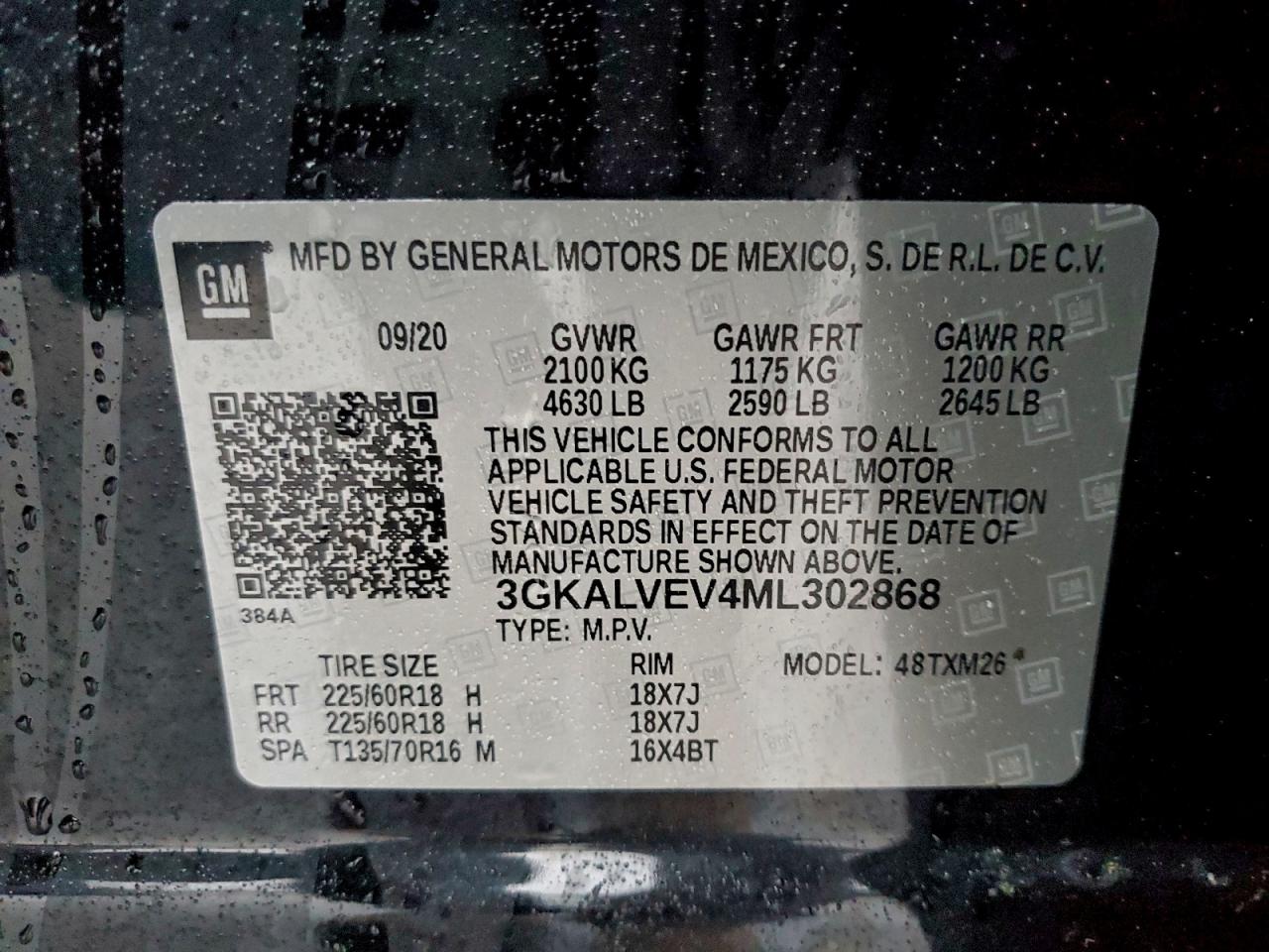 2021 GMC Terrain Slt VIN: 3GKALVEV4ML302868 Lot: 93831595