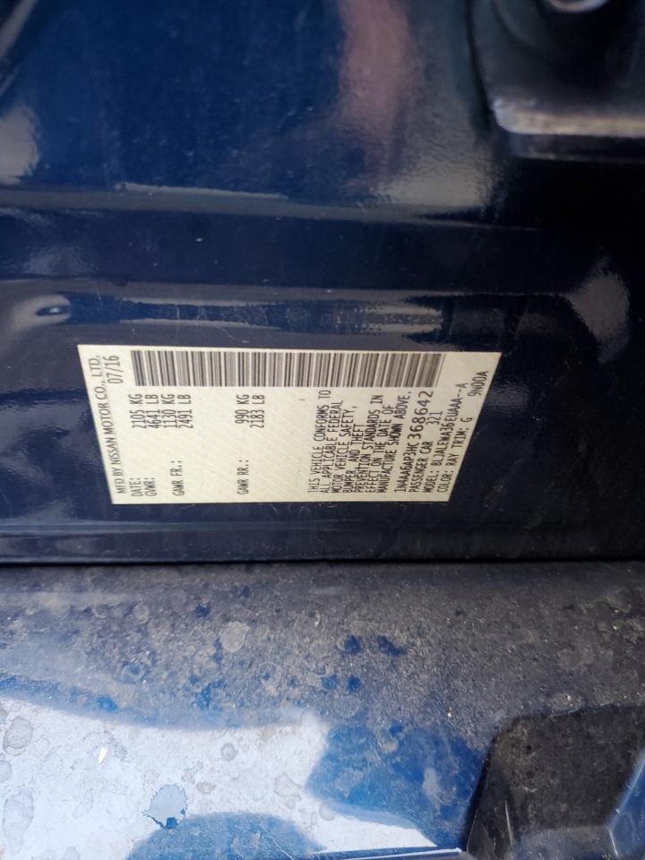 2017 Nissan Maxima 3.5S VIN: 1N4AA6AP3HC368642 Lot: 93226815