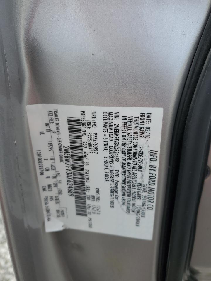 2010 Mercury Grand Marquis Ls VIN: 2MEBM7FV3AX624689 Lot: 92419705