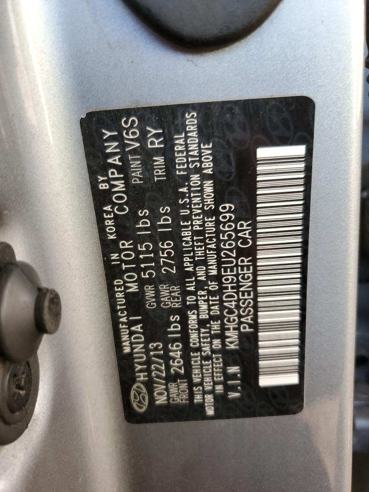 2014 Hyundai Genesis 5.0L VIN: KMHGC4DH9EU265699 Lot: 93137275