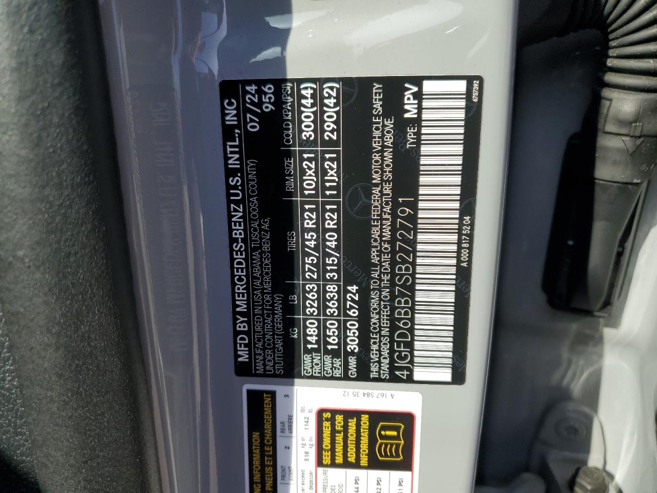 2025 Mercedes-Benz Gle Coupe Amg 53 4Matic VIN: 4JGFD6BB7SB272791 Lot: 91602665