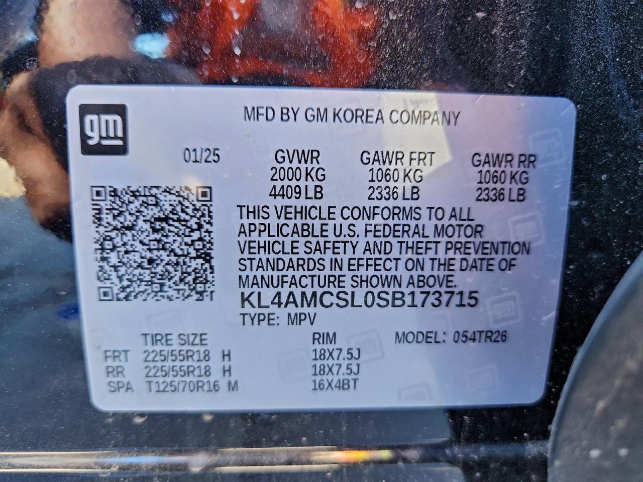 2025 Buick Encore Gx Preferred VIN: KL4AMCSL0SB173715 Lot: 92916305