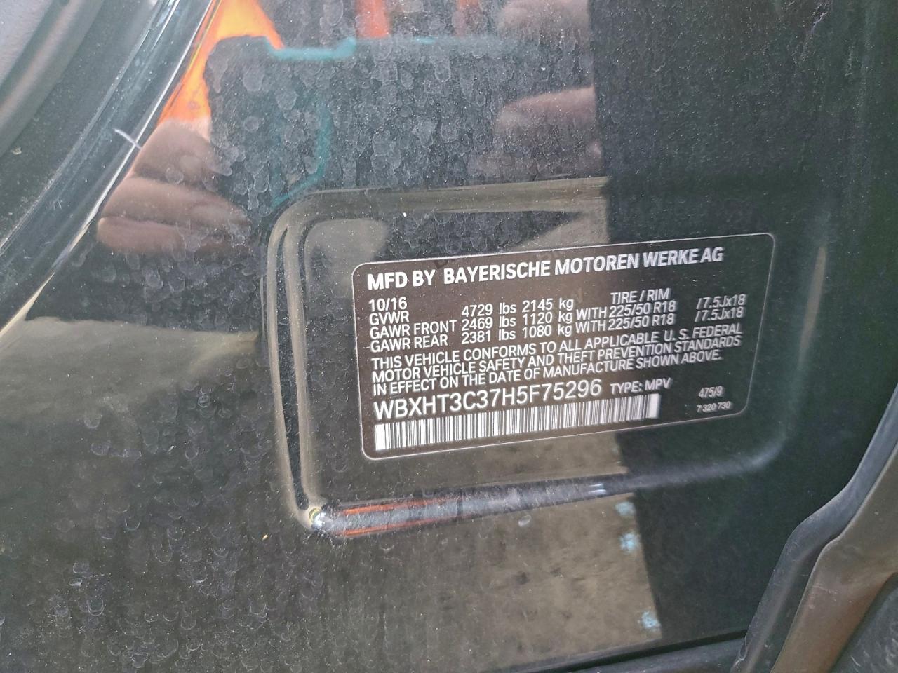 2017 BMW X1 xDrive28I VIN: WBXHT3C37H5F75296 Lot: 94795415