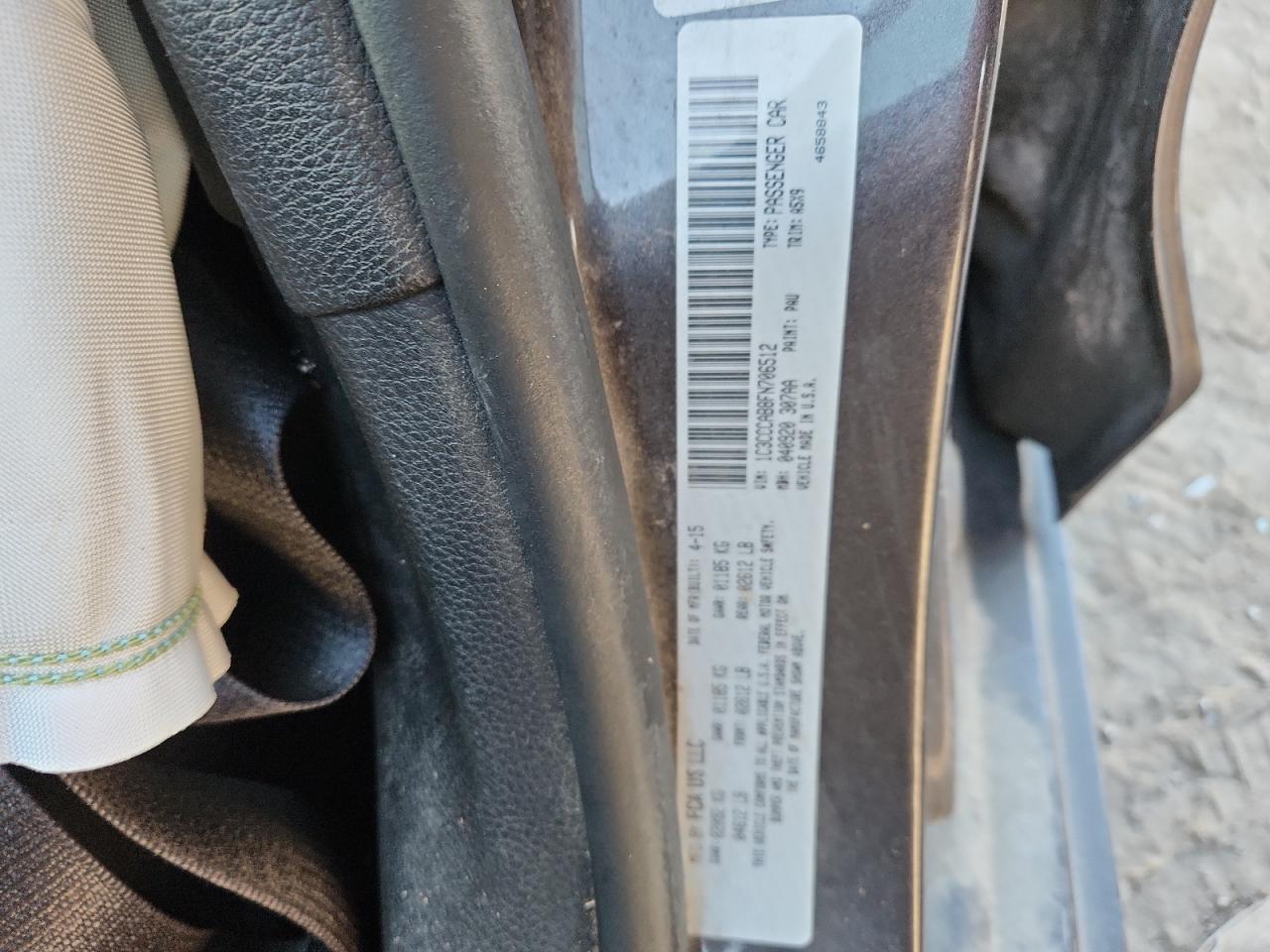 2015 Chrysler 200 Limited VIN: 1C3CCCAB8FN706512 Lot: 91429985