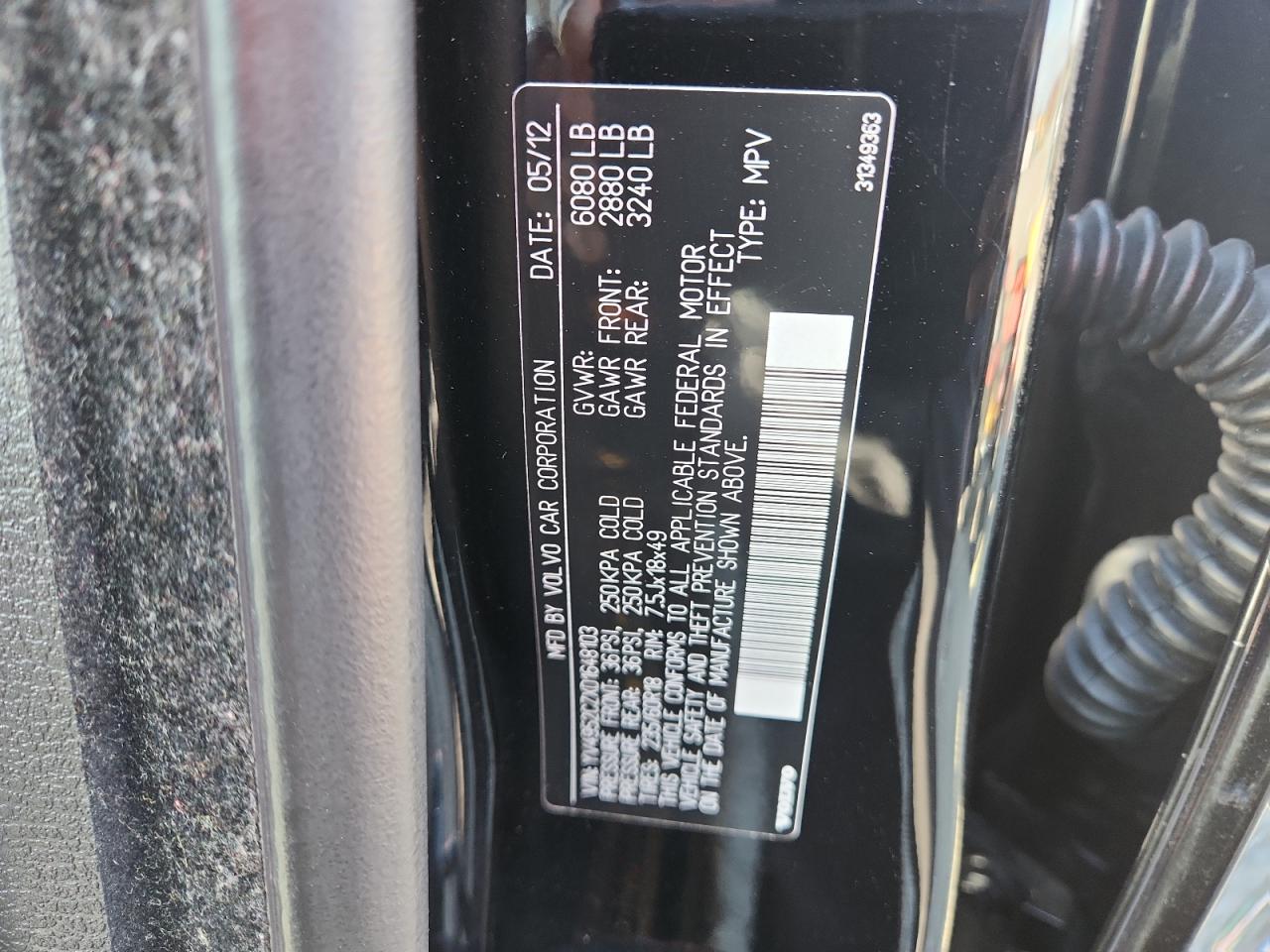 2013 Volvo Xc90 3.2 VIN: YV4952CZXD1648103 Lot: 91901295