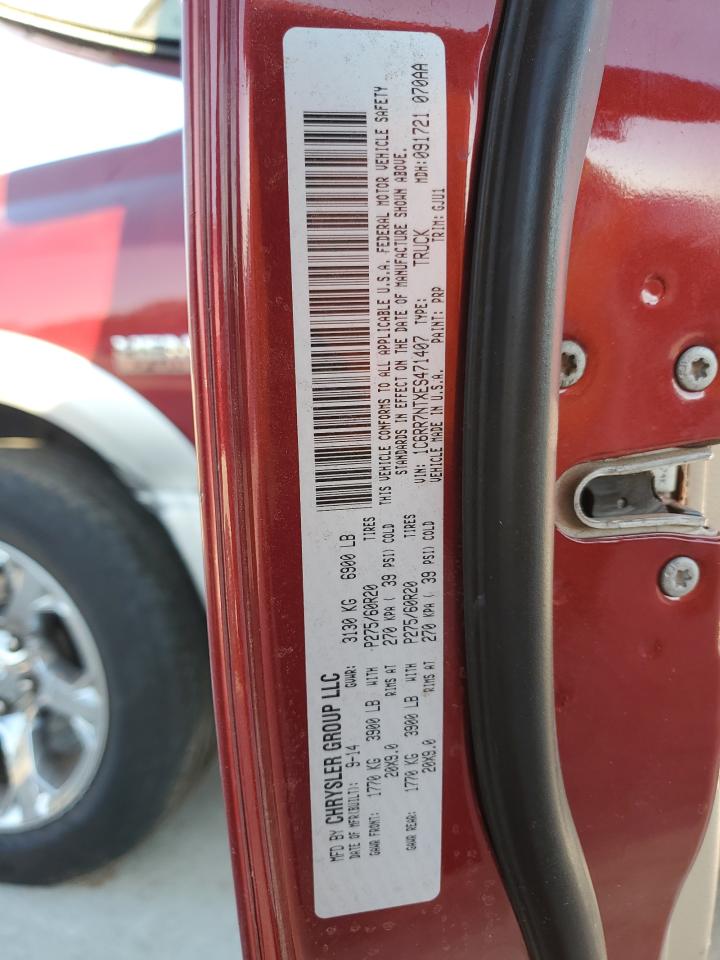 2014 Ram 1500 Laramie VIN: 1C6RR7NTXES471407 Lot: 93372935