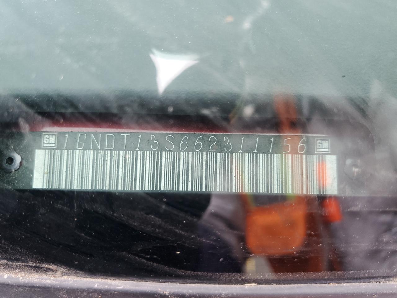2006 Chevrolet Trailblazer Ls VIN: 1GNDT13S662311156 Lot: 92090945