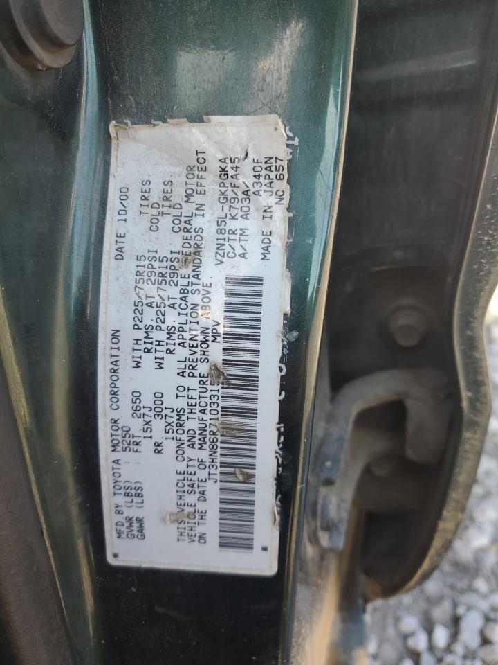 2001 Toyota 4Runner Sr5 VIN: JT3HN86R710331558 Lot: 92063235