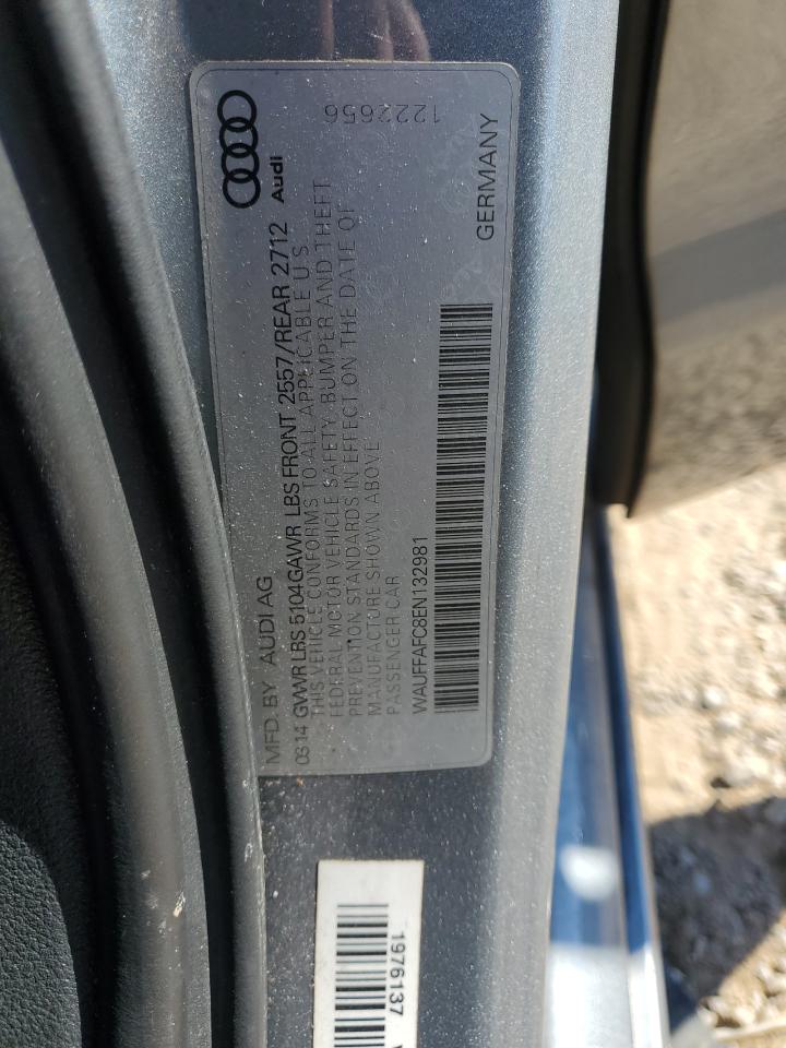 2014 Audi A6 Premium VIN: WAUFFAFC8EN132981 Lot: 90812555