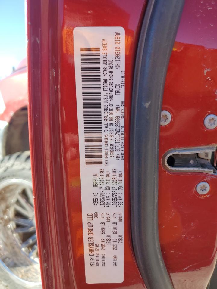 2010 Dodge Ram 2500 VIN: 3D7UT2CL7AG129009 Lot: 91583705