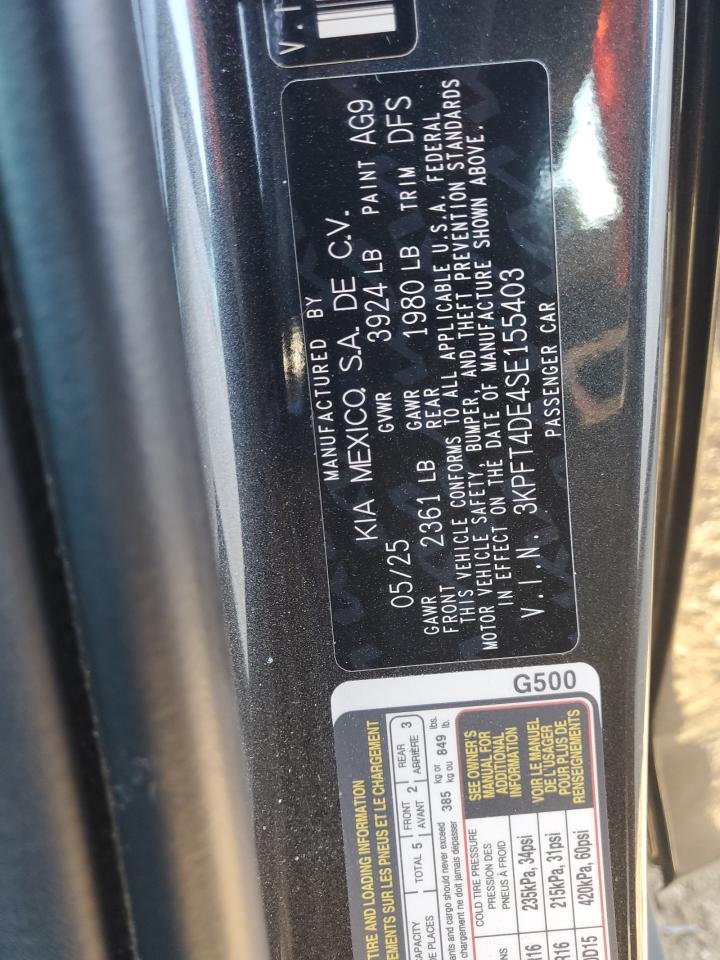 2025 Kia K4 Lx VIN: 3KPFT4DE4SE155403 Lot: 91370795