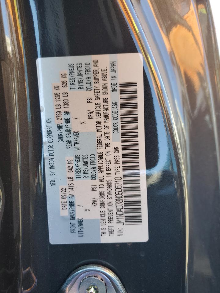 2022 Mazda Mx-5 Miata Grand Touring VIN: JM1NDAD78N0506710 Lot: 91725435