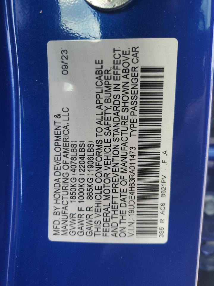 2024 Acura Integra A-Spec Tech VIN: 19UDE4H63RA011473 Lot: 90470575