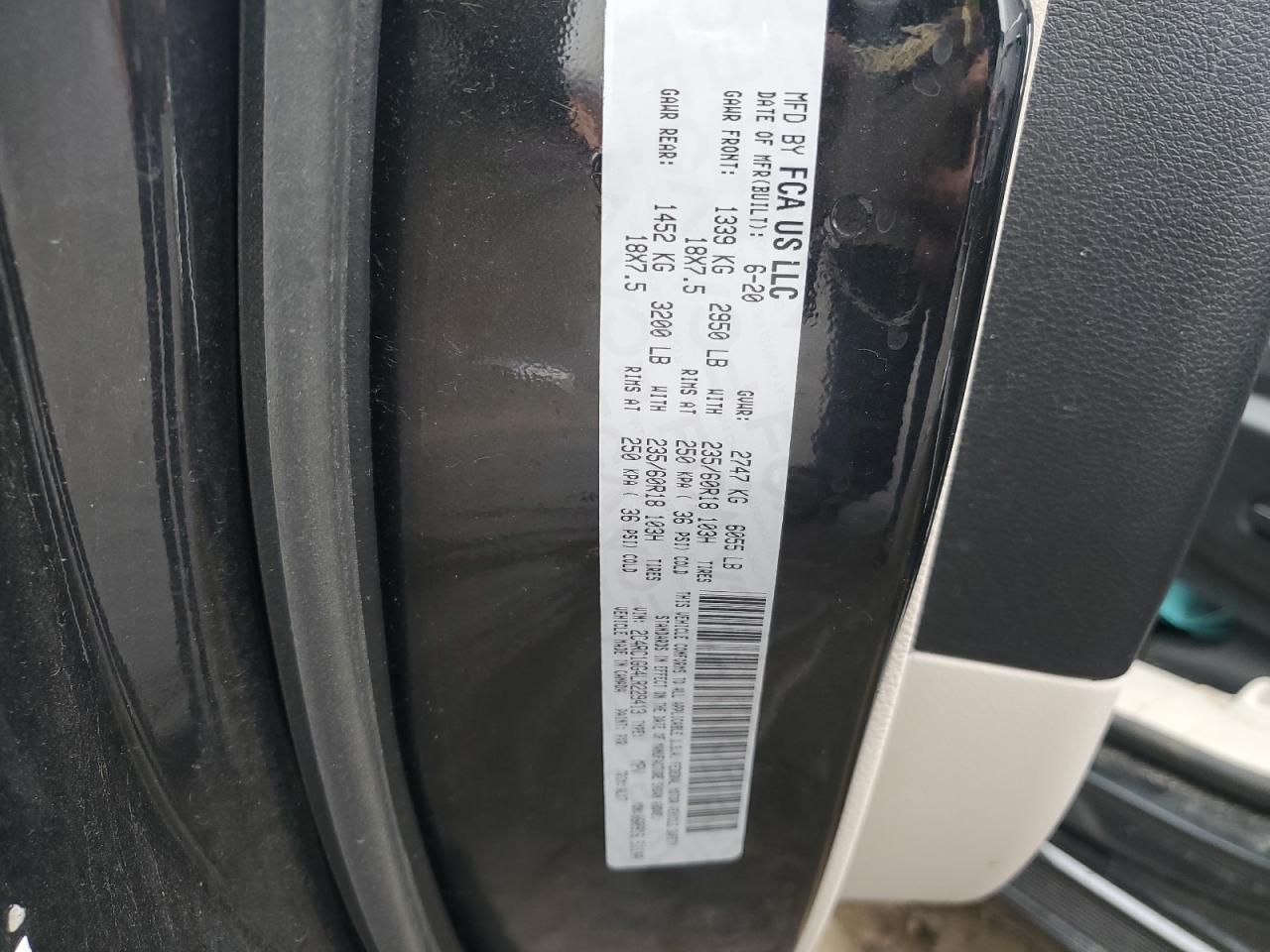 2020 Chrysler Pacifica Limited VIN: 2C4RC1GG4LR229413 Lot: 93321335