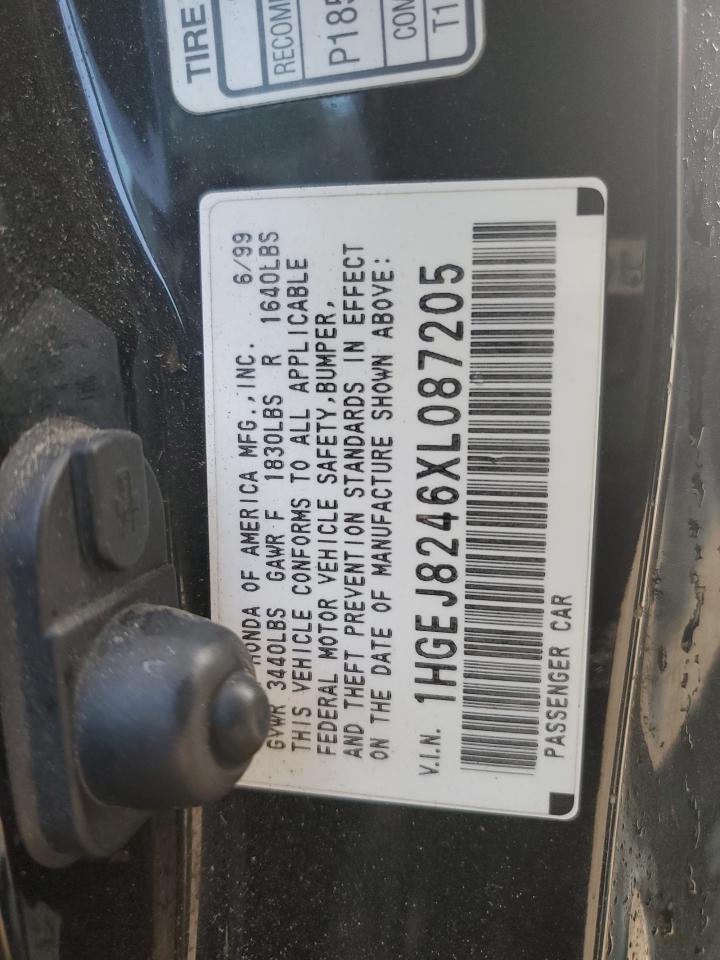 1999 Honda Civic Ex VIN: 1HGEJ8246XL087205 Lot: 91403335