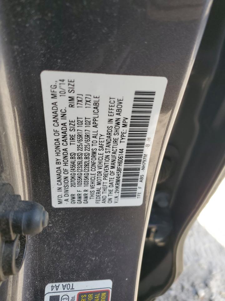 2015 Honda Cr-V Ex VIN: 2HKRM4H58FH606144 Lot: 90132505