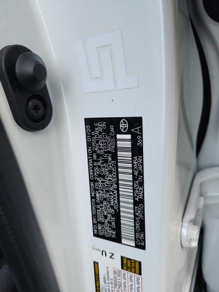 2023 Toyota Crown Xle VIN: JTDAAAAF8P3000573 Lot: 92910265