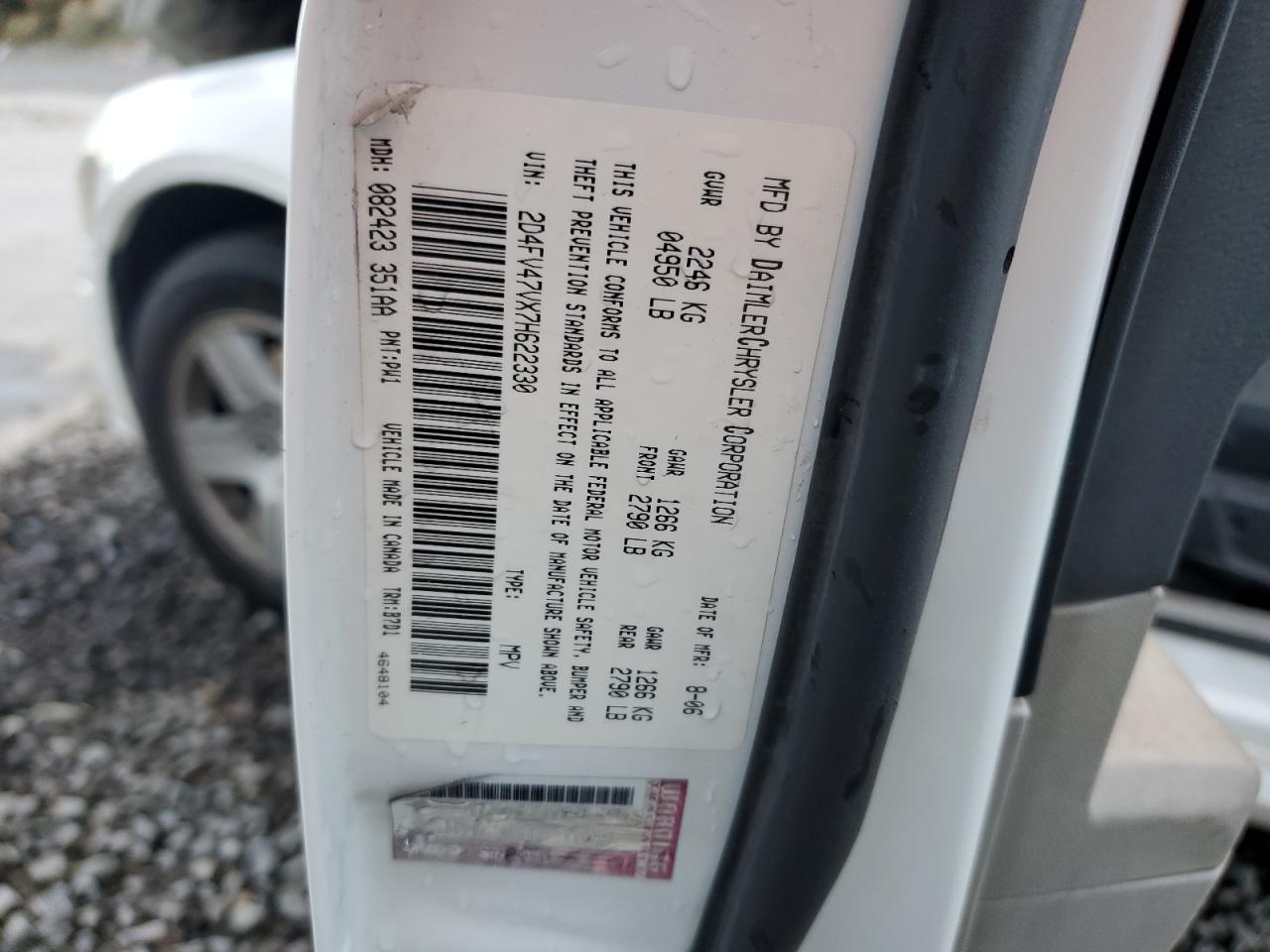 2007 Dodge Magnum Sxt VIN: 2D4FV47VX7H622330 Lot: 90938285