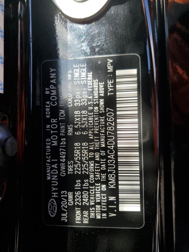 2013 Hyundai Tucson Gls VIN: KM8JU3AC4DU782607 Lot: 93913845