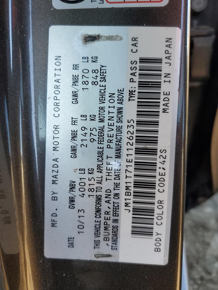 2014 Mazda 3 Sv VIN: JM1BM1T71E1126235 Lot: 92250735