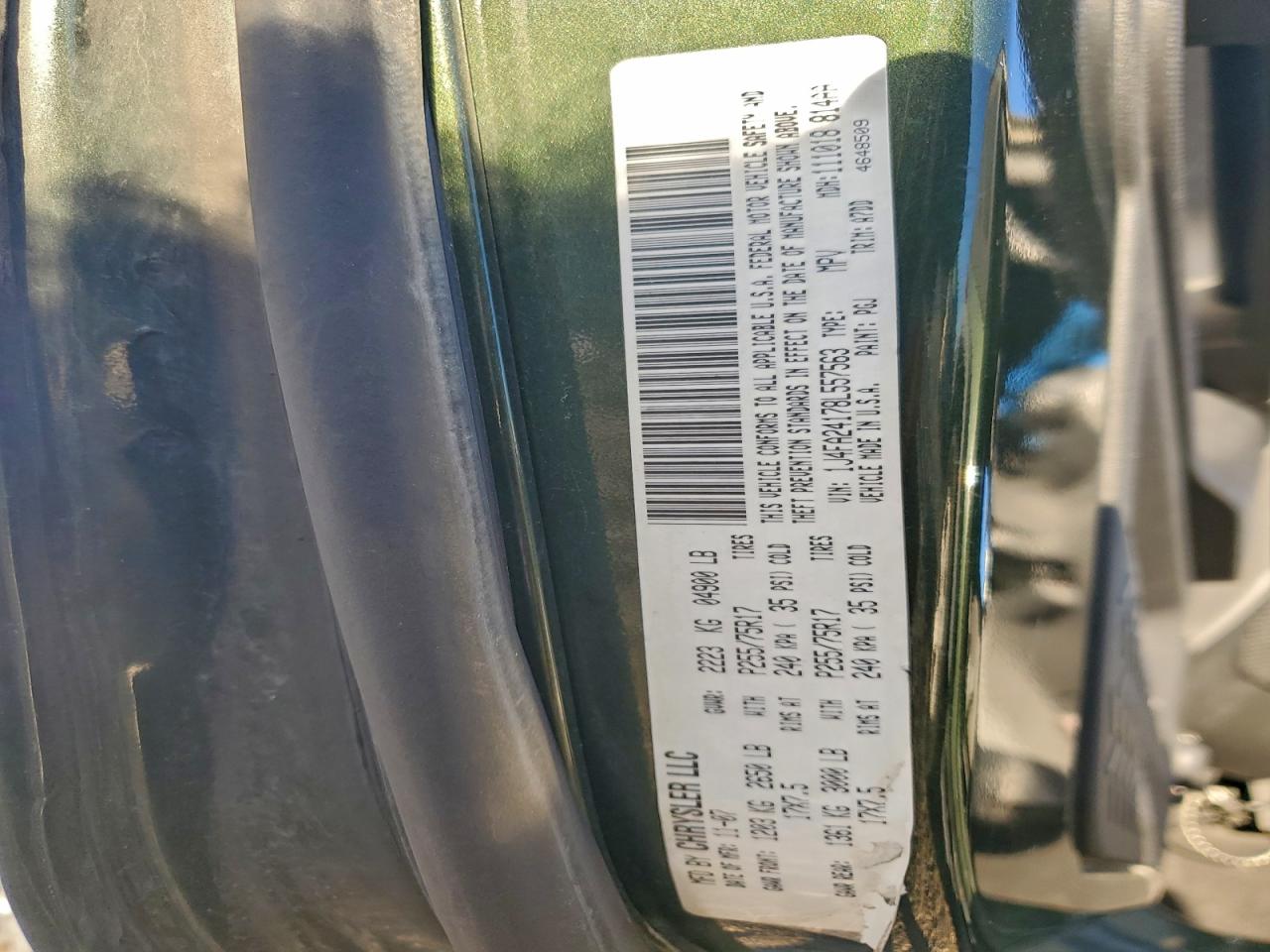 2008 Jeep Wrangler X VIN: 1J4FA24178L557563 Lot: 93945345