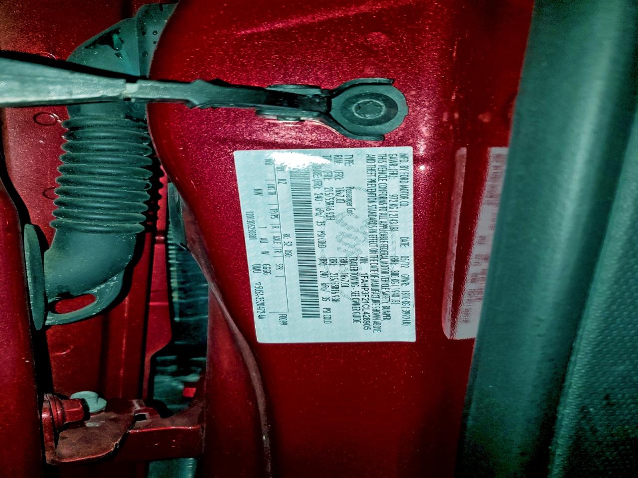 2012 Ford Focus Se VIN: 1FAHP3F21CL428905 Lot: 94116765