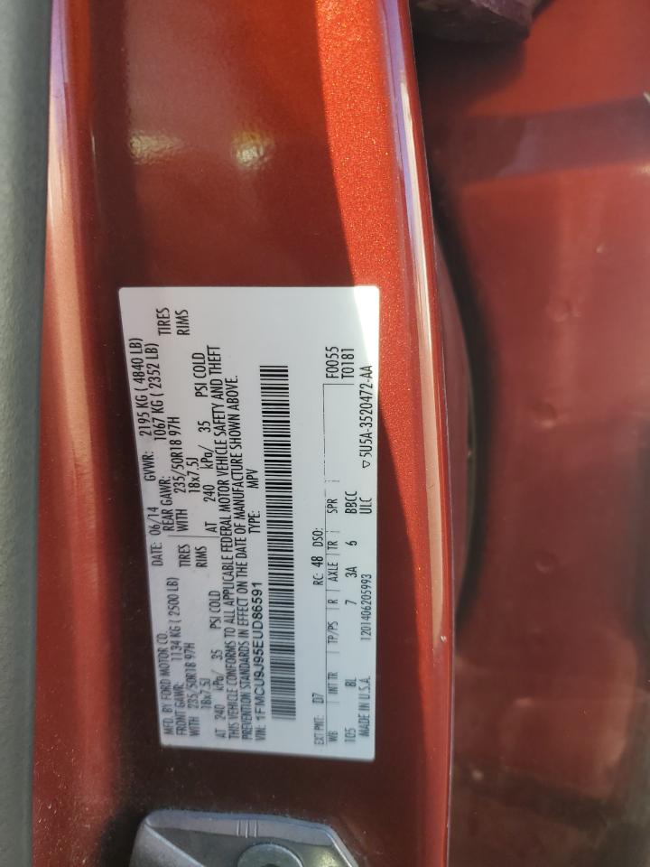 2014 Ford Escape Titanium VIN: 1FMCU9J95EUD86591 Lot: 91276985