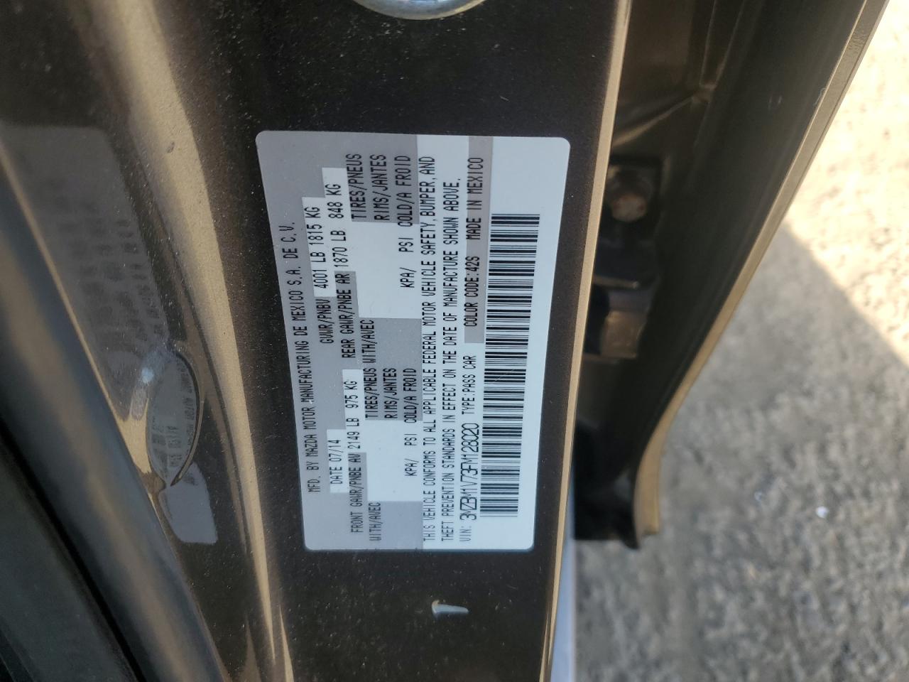 2015 Mazda 3 Touring VIN: 3MZBM1V73FM128020 Lot: 93614865