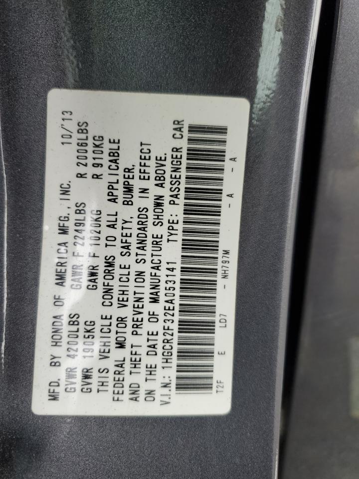 2014 Honda Accord Lx VIN: 1HGCR2F32EA053141 Lot: 87253345