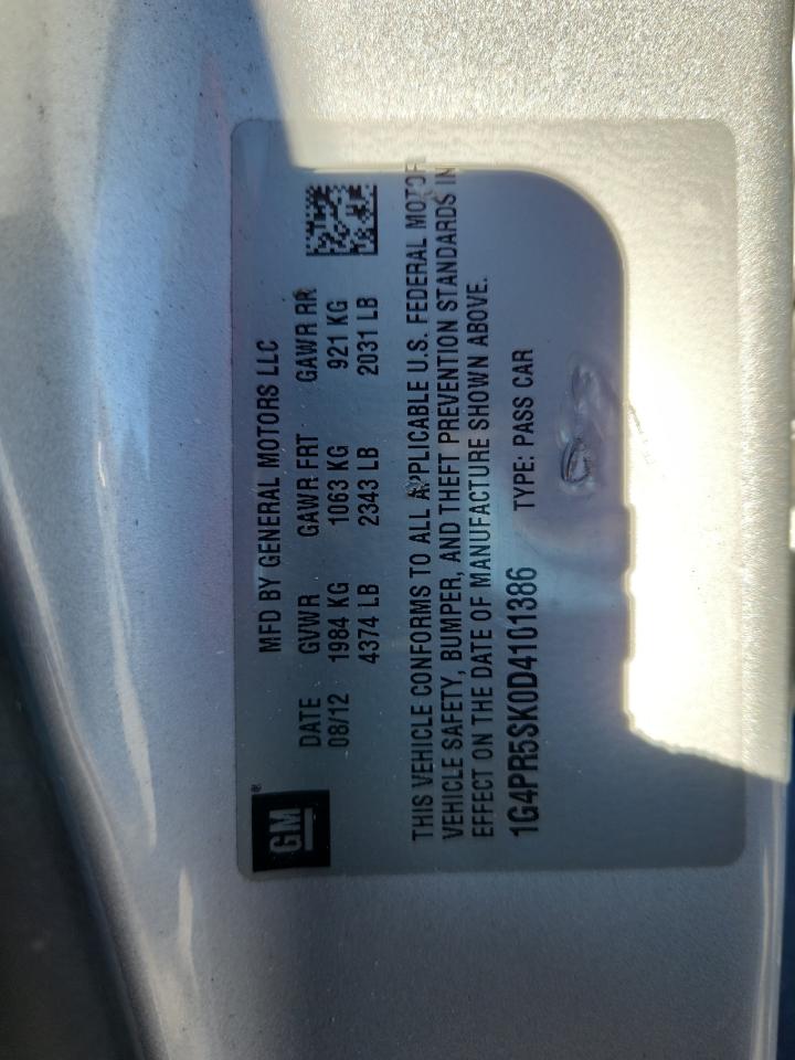 2013 Buick Verano Convenience VIN: 1G4PR5SK0D4101386 Lot: 91034845