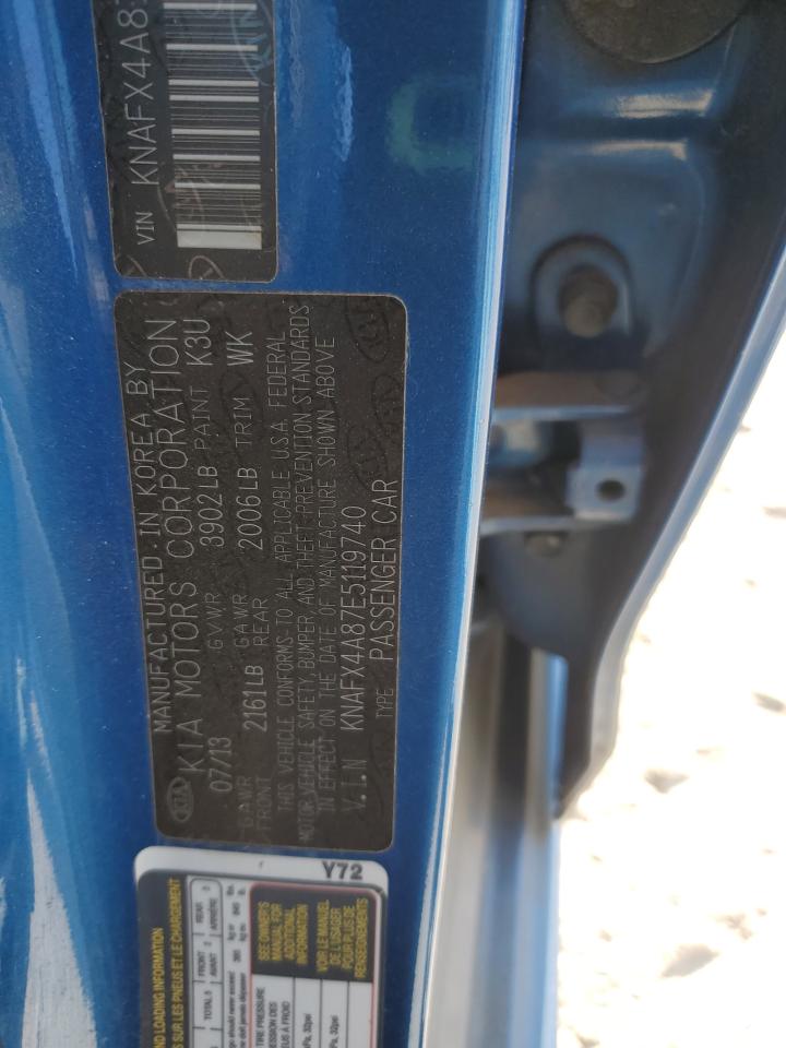 2014 Kia Forte Ex VIN: KNAFX4A87E5119740 Lot: 93199715