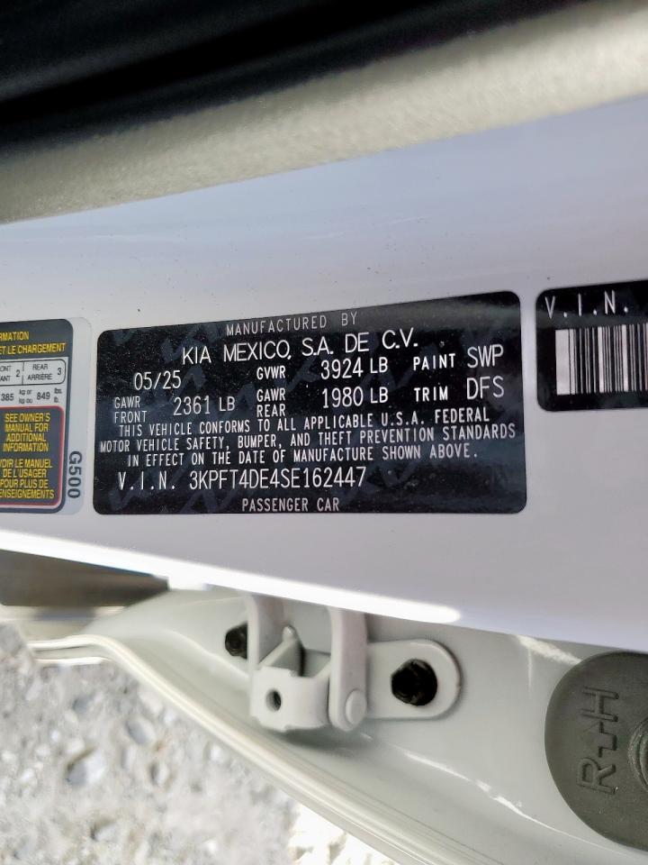 2025 Kia K4 Lx VIN: 3KPFT4DE4SE162447 Lot: 93074625