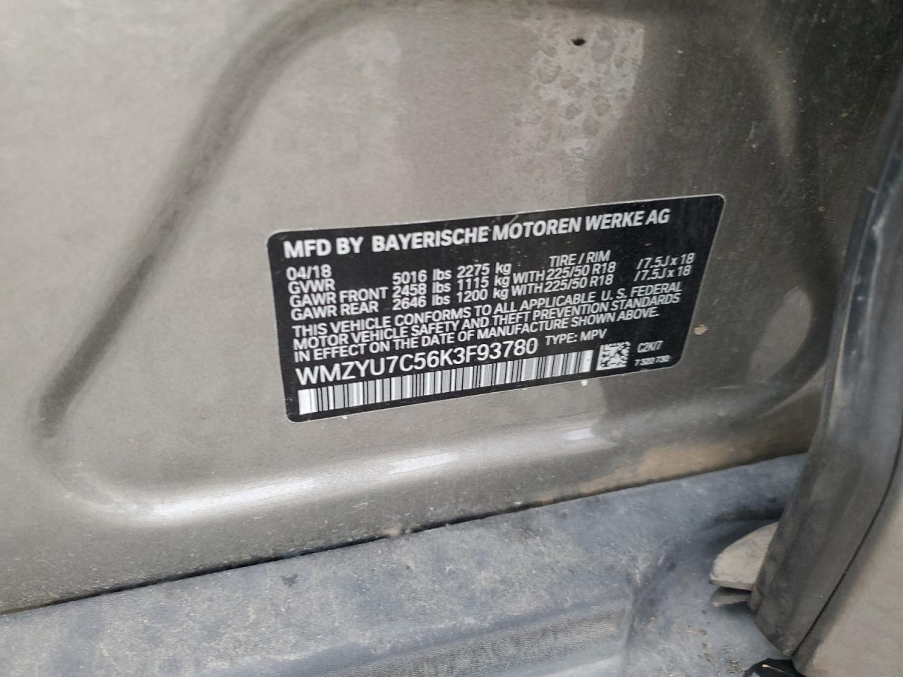 2019 Mini Cooper S E Countryman All4 VIN: WMZYU7C56K3F93780 Lot: 93635715