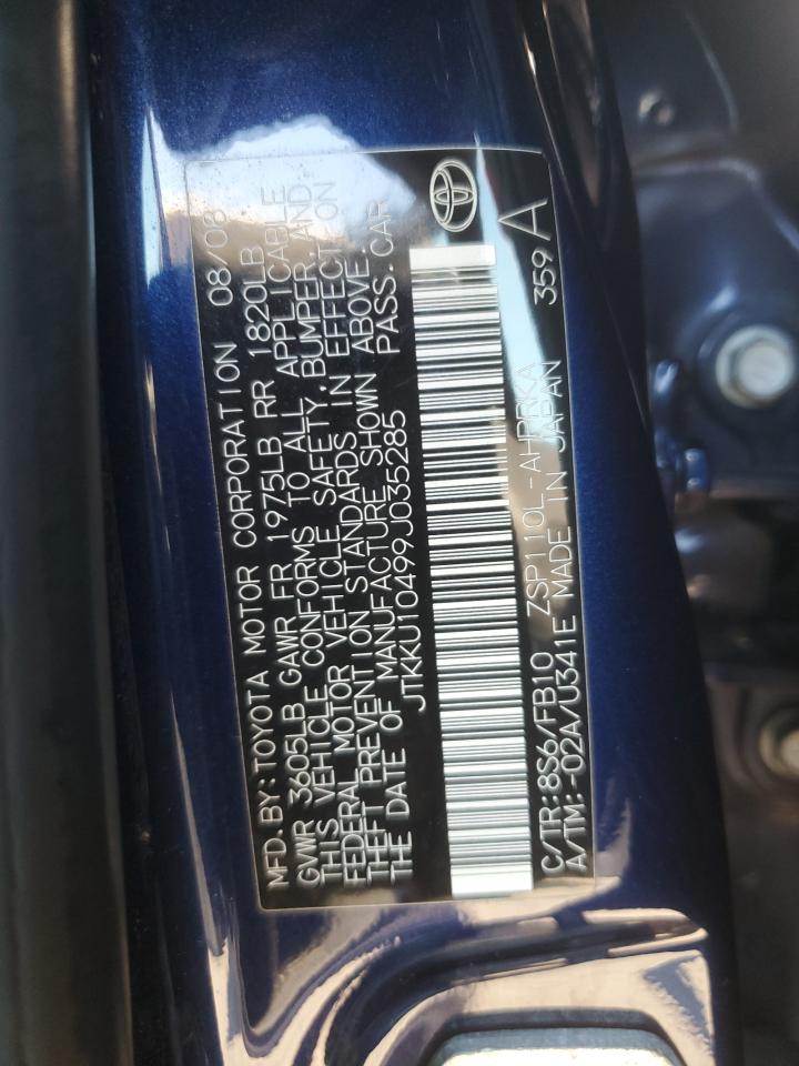 2009 Toyota Scion Xd VIN: JTKKU10499J035285 Lot: 92928625