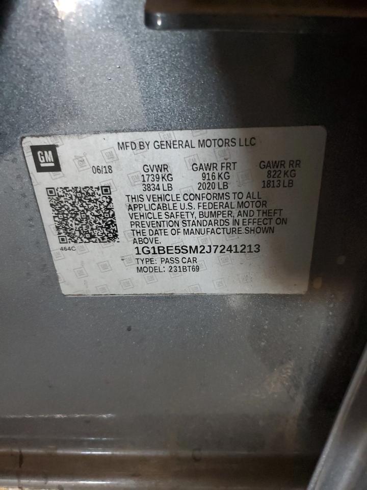 2018 Chevrolet Cruze Lt VIN: 1G1BE5SM2J7241213 Lot: 82769065