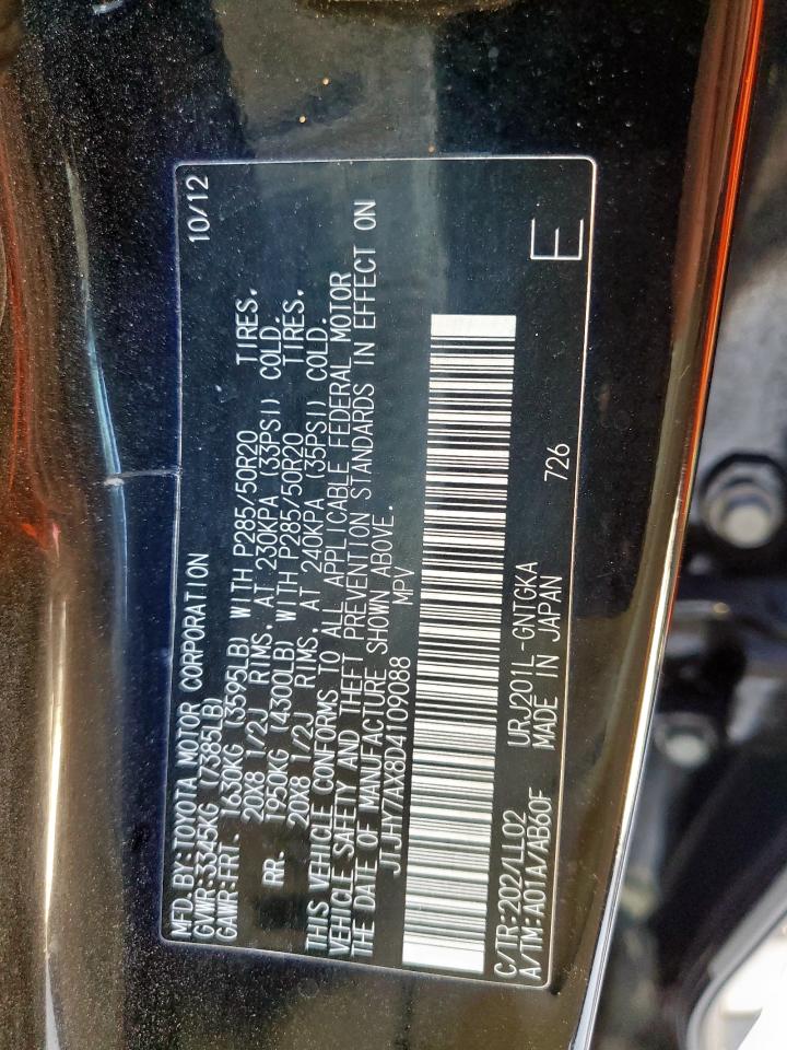 2013 Lexus Lx 570 VIN: JTJHY7AX8D4109088 Lot: 91430665