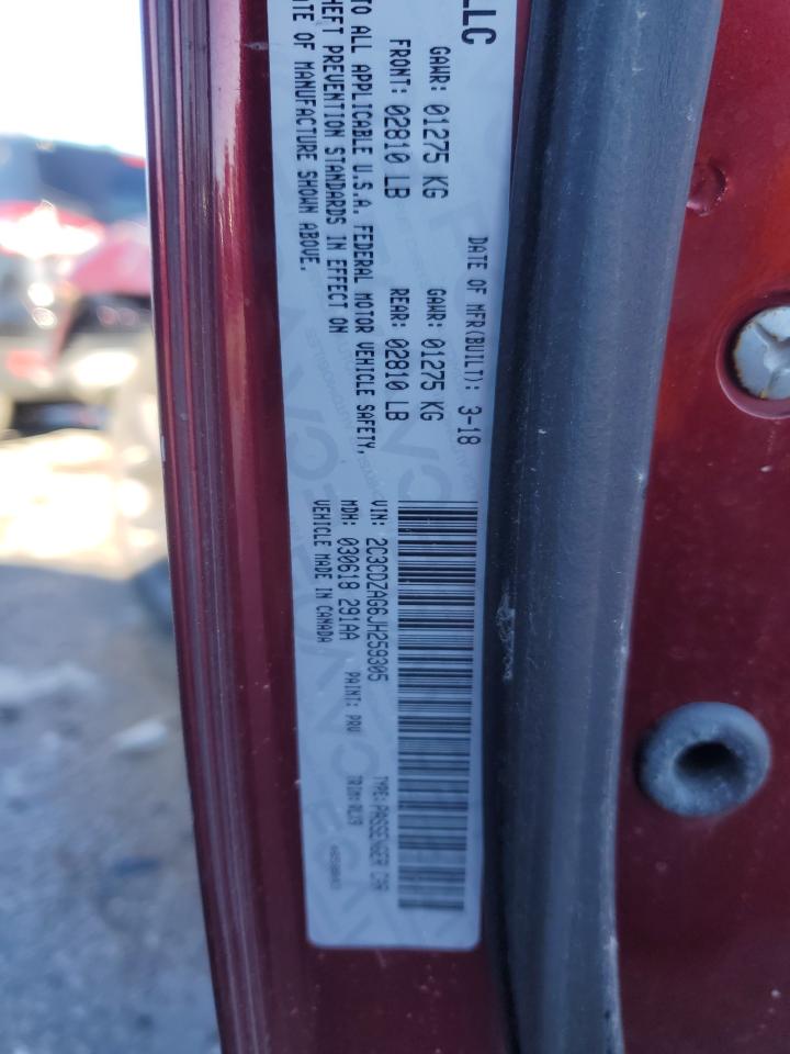 2018 Dodge Challenger Sxt VIN: 2C3CDZAG6JH259305 Lot: 91985475