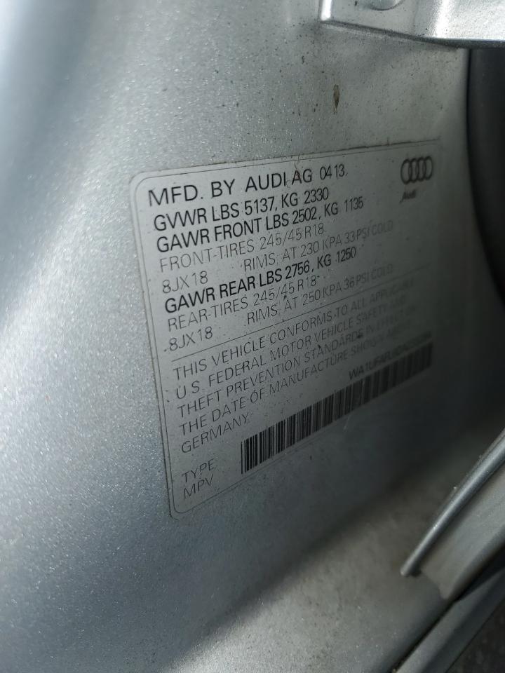 2013 Audi A4 Allroad Premium Plus VIN: WA1UFAFL6DA233284 Lot: 92668825