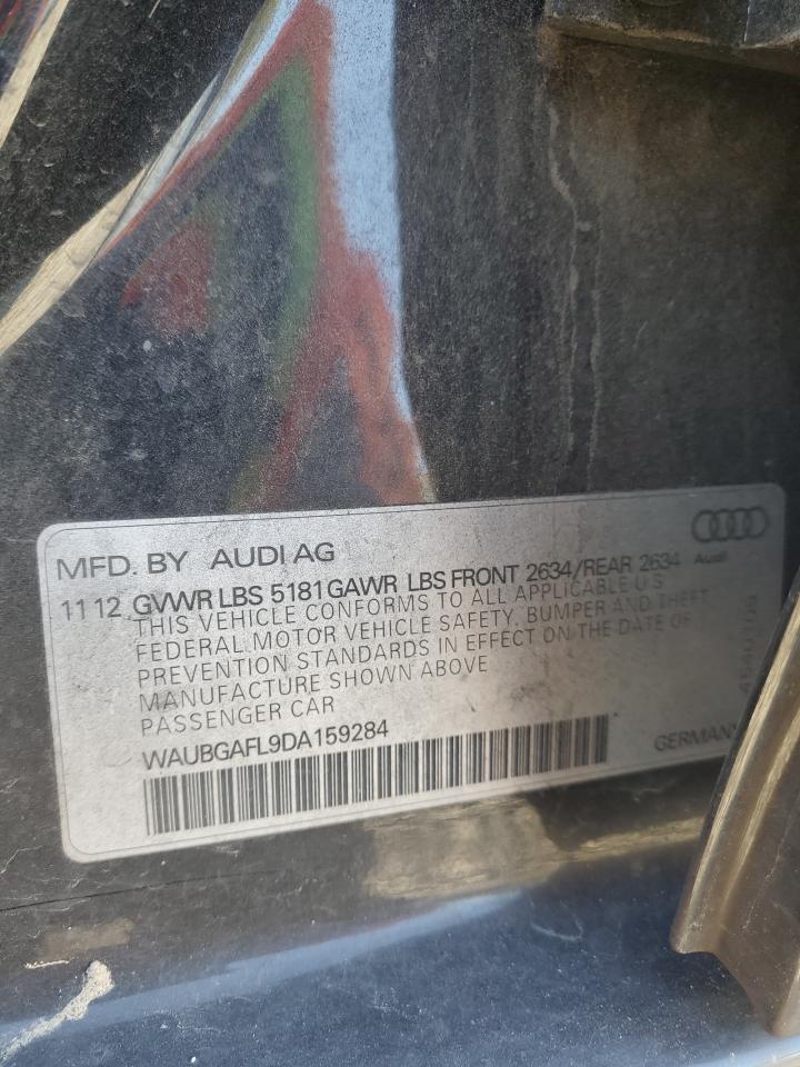 2013 Audi S4 Premium Plus VIN: WAUBGAFL9DA159284 Lot: 92239775